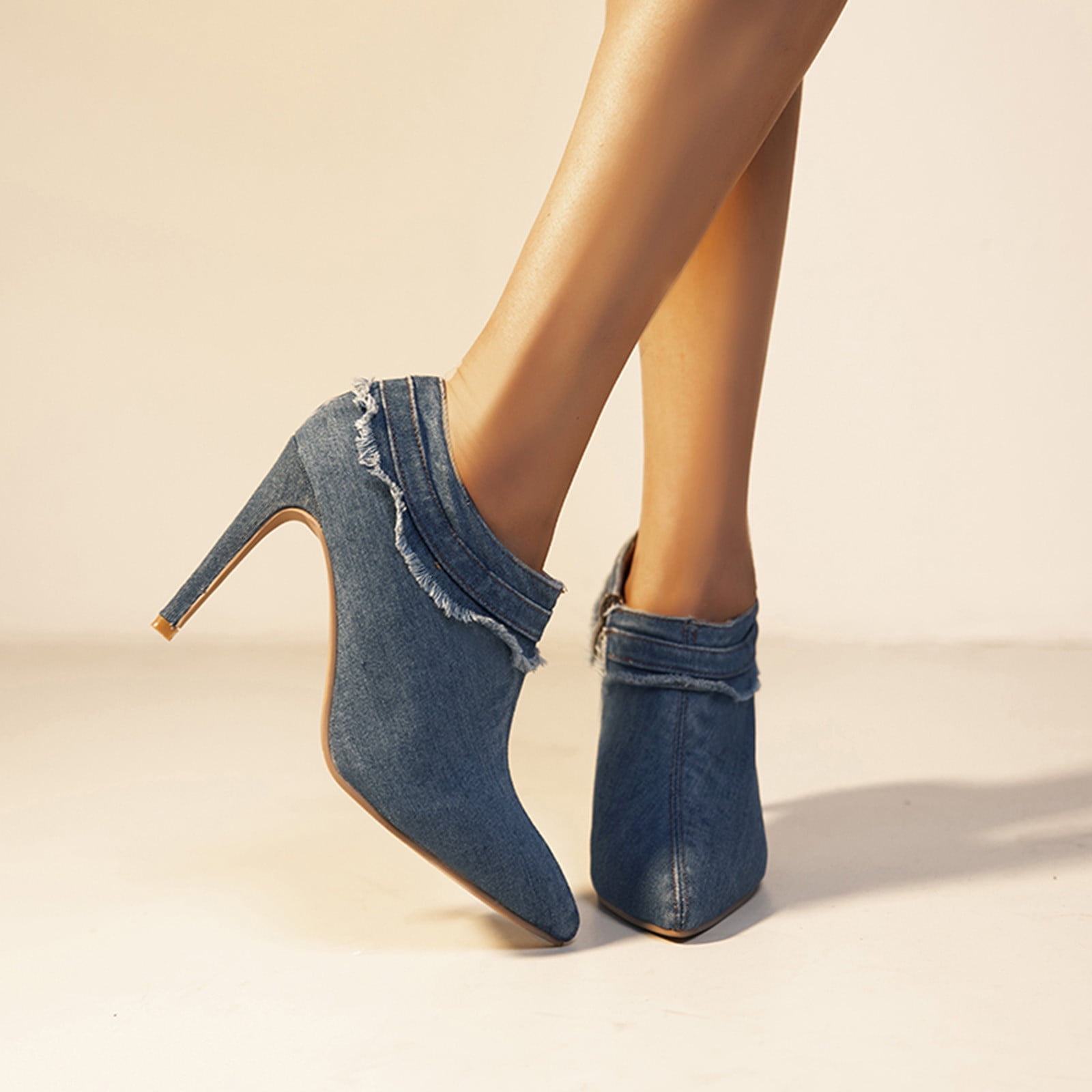 Brian Atwood X Express Denim Grommet Ankle Strap Pumps | Express