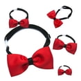 thumbnail image 4 of Infant Toddler Kid Teen Boy Wedding Formal Party Satin Black Red Bow Tie sz S-20, 4 of 9