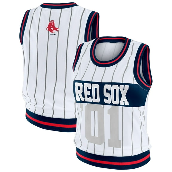 Women's-WEAR by Erin Andrews White Boston Red Sox Sporty Tank Top
