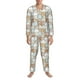 thumbnail image 3 of Balery Lovely Bear Pijama para Hombre de Dos Piezas con Manga Larga, Conjunto de Dormir y Descanso Suave con Bolsillos-Large, 3 of 7
