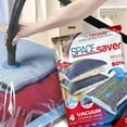 thumbnail image 4 of Spacesaver Premium Vacuum Storage Bags - 80% More Storage! Hand-Pump for Travel! Double-Zip Seal and Triple Seal Turbo-Valve for Max Space Saving! (Medium, 4 Pack), 4 of 7
