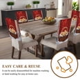 thumbnail image 4 of Winter Christmas Chair Covers Set of 6 Golden Retriever Basket Red Front Door Chair Back Covers Stretch Removable Washable Slipcovers Protector for Dining Room Kitchen Party Decor, 4 of 5