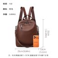 thumbnail image 6 of Genuine Leather Cowhide Backpack, Women's Multiuse Shoulder Crossbody Bag, Large Capacity Casual Daypack, 6 of 10