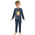 thumbnail image 6 of FORMRS Long Sleeve Top and Pants Pajama Set for Niños 2-Piece Sleepwear, Sizes 18M-8Y, Orange Cat Planet, 6 of 6