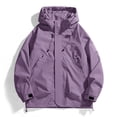 thumbnail image 6 of WRKEKC Windbreaker Jackets for Women Hooded Long Sleeve Zip Up Waterproof Windproof Outdoor Casual Coat with Pockets, 6 of 6