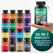 Zoyava Sea Moss Blend, 19,445 MG All-in-One Formula with over 15+ Super Ingredients, Extra Strength & High Potency (180 Capsules)
