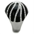 thumbnail image 4 of High polished (no plating) Stainless Steel Ring with Top Grade Crystal in Clear for Women Clear Stone Color Style TK1679 Size 9, 4 of 4