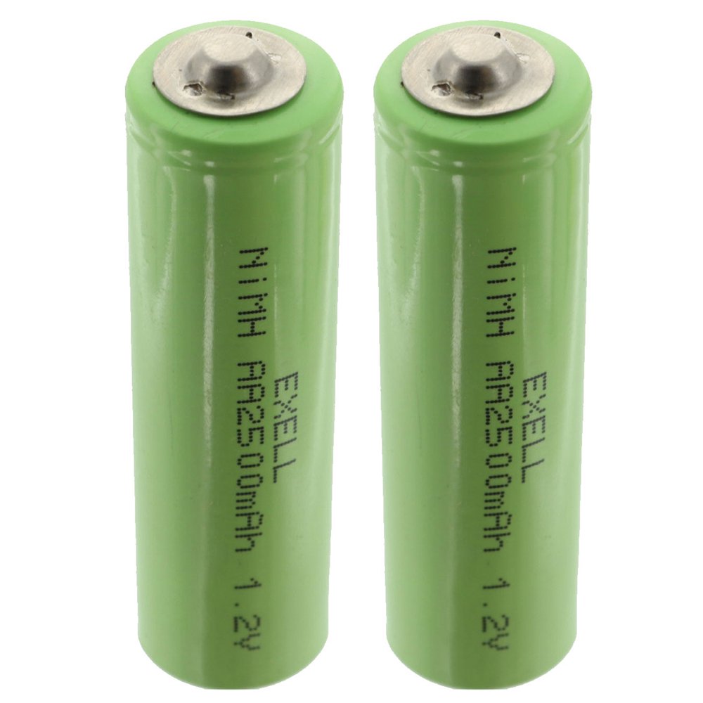 2x AA 1.2V Rechargeable Button Top Batteries For Solar Lights, Remotes