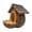 Brown, variant on Vintage Treehouse Shape Bird Feeder - Bird House Feeder, Open Design Resin Feeding Birdhouse, Hummingbirds Squirrel Viewing Feeding for Window Outside Balcony Garden Fence Decor