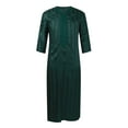 thumbnail image 3 of Men's Striped Printed Robe - V-Neck Middle Sleeve, Polyester/Spandex Blend, Casual/Party Wear, Hand Wash Cold, 3 of 8
