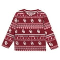 thumbnail image 2 of Preschool Outerstuff  Crimson Oklahoma Sooners Ugly Sweater Pajama Set, 2 of 5