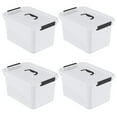 thumbnail image 7 of 17.5 Quart Storage Bins - 4 Pack Clear Plastic Containers with Lids & Handles - Stackable Organizer for Closet, Garage, Home - 17.5 Qt, 7 of 7