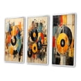 thumbnail image 3 of Designart "Vintage Vinyl Records II" Music Framed Wall Art Set Of 3 - Multi-Color Vinyl Records Frame Gallery Wall Set For Home Decor, 3 of 6