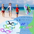 thumbnail image 6 of Kids Swim Goggles, 3 Pack With Adjust Bungee Strap, No Leaking Anti-Fog for Boys Girls Age 3-14, 6 of 6