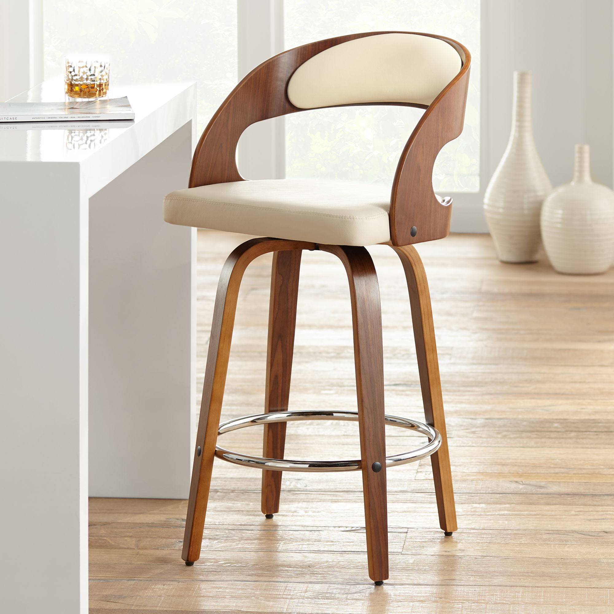 Armen Living Sy 25 3 4 Cream Faux Leather Swivel Counter Stool Com Armen Living Sy 25 3 4 Cream Faux, Lamps Plus Weston Counter Stool