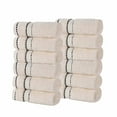 thumbnail image 3 of Superior Niles Egypt Produced Giza Cotton Washcloth Set of 12, Ivory, 3 of 14