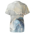 thumbnail image 4 of WILLBEST Chemise de Compression Femme Printemps Été Imprimé Coloré Manches Courtes Col Rond T-Shirt Haut, 4 of 4