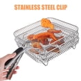 thumbnail image 3 of Raindrops 3Pcs Stainless Steel Air Fryer Rack Tower Multi Layer Mesh Racks for Home Cooking, 3 of 6