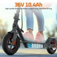 thumbnail image 6 of TST Electric Scooter, 800W Motor, Shock Absorption, 10" Solid Tire E Scooter with Stamping Design, 20mph Folding Electric Scooter and APP Control, 6 of 8