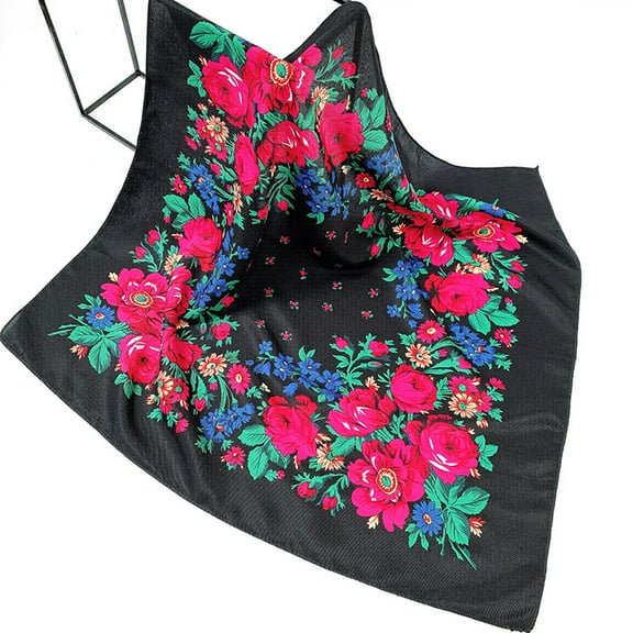 Fimkaul Womens Scarf Scarve Folk Custom Travel print Flower Muslim Wrap lady Summer Winter Fall Shawl Wraps Scarfs