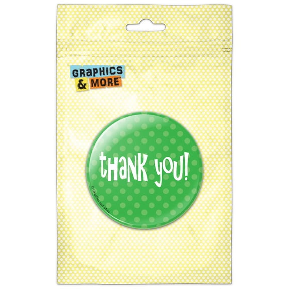 Thank You Green Polka Dots Boy Baby Birthday Bridal Shower Pinback Button Pin Badge