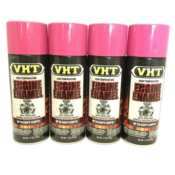 VHT SP756-4 PACK HOT PINK Engine Enamel High Heat Drive Train Paint - 11 oz