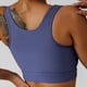 thumbnail image 4 of Mujeres Sujetador deportivo Racerback Seamless bralette corto crop top acolchado soporte de alto impacto para las mujeres gimnasio entrenamiento fitness, 4 of 6