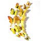 thumbnail image 4 of Advancent 12 unids/set 3D mariposa pared pegatina sala de estar dormitorio adhesivo 3D papel de pared PVC calcomanía decoración del hogar Decoración del hogar amarillo Advancent HA002018-05, 4 of 6