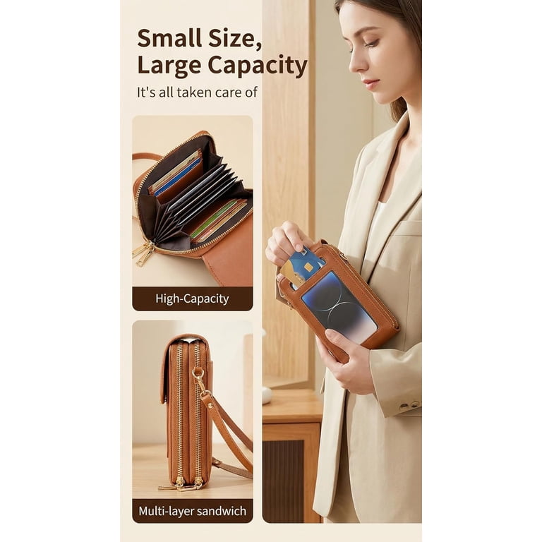 Pinklizecosh Purse for Women, Touch Screen Phone Crossbody Bag