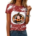 thumbnail image 6 of UAYOTSE Halloween Fashion Graphic Tshirt Women Crew Neck Short Sleeve Casual Holiday Top Size 4XL, 6 of 6