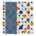 thumbnail image 2 of Ambesonne Abstract Shower Curtain, Retrospective Style Rounds, 69"Wx70"L, Marigold Blush, 2 of 4