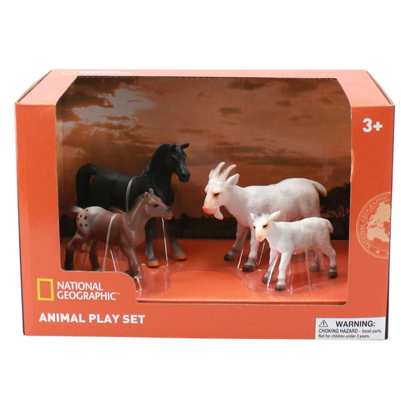 National Geographic Horses Goats Figurines, 4 pieces