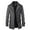 Grey, variant on Mens Casual Solid Color Woolen Coat Long Jacket Clothes