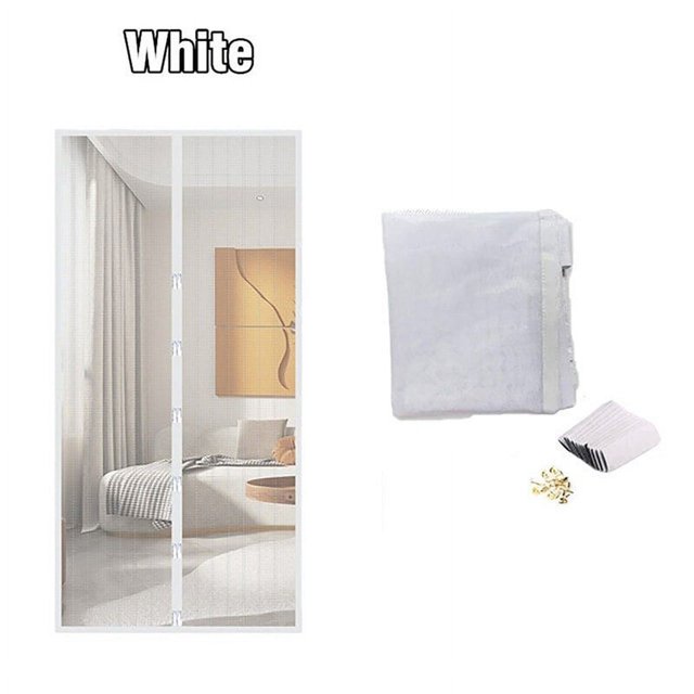 Cortina de cierre magnético antimosquitos para puerta, pantalla de malla contra insectos y moscas, para cocina, para verano
