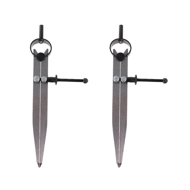 2 Piezas de Lápiz Grande para Brújulas de material cuero Brújulas Divisor de material cuero de Ala Herramienta Rotativa Brújulas de Rasguño de Distancia DYNWAVEMX Pinzas divisorias de primavera