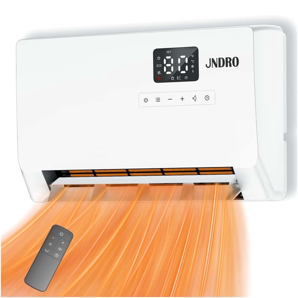 Calefactor de pared JNDRO PTC-SL001 ECO con termostato y control remoto 120 V