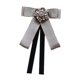 thumbnail image 5 of Broche de cinta de corbata de lazo, decoración de corbata de bownot, alfiler de cuello para mujeres, elegante corbata de diamantes de imitación para Gris, 5 of 8