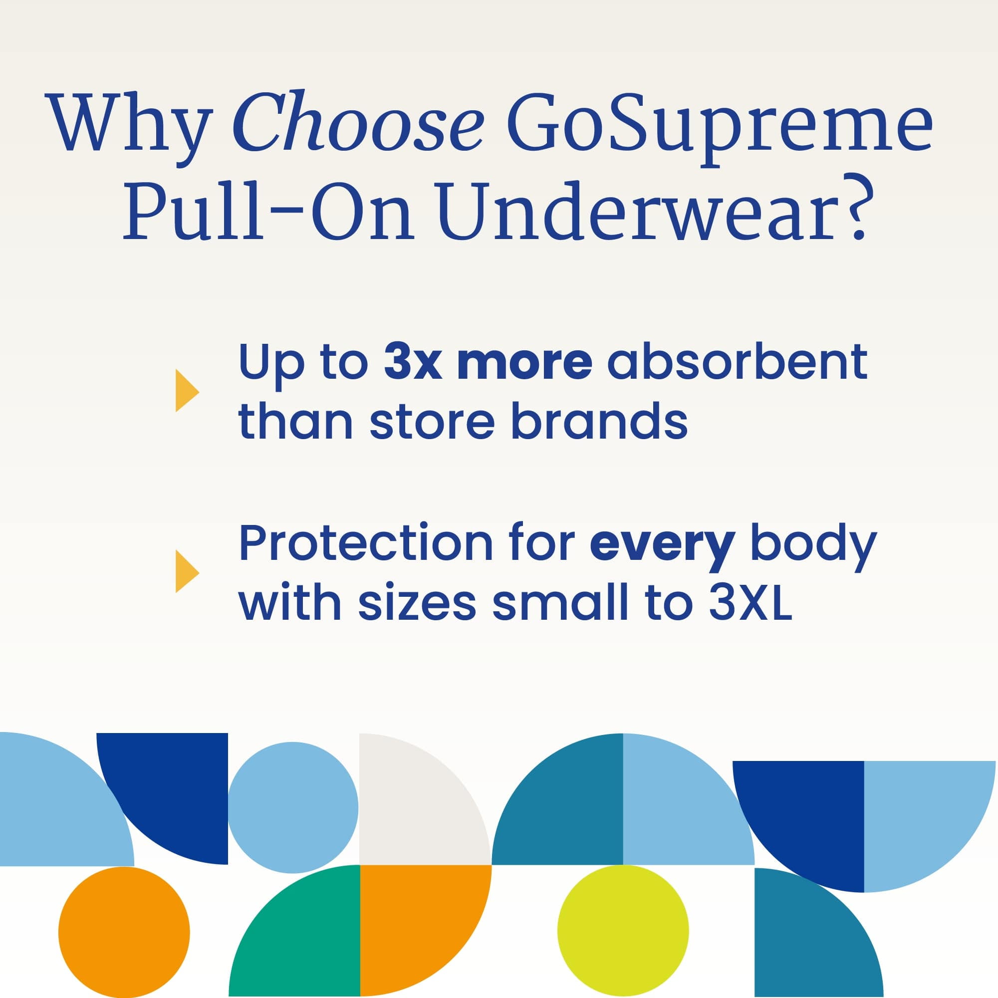  NorthShore GoSupreme Overnight Incontinence Underwear, 8-Hour  Pullup Style, 3X-Large, 10 Count Bag, White, 74-90 inches, Unisex Adult  Diapers : Health & Household