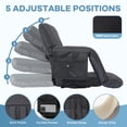 thumbnail image 6 of Slsy 25 inch Cooling Fan Stadium Seats for Bleachers with Back Support and Wide Cushion, 6 Reclining Positions Portable Breeze Seat for Sports Events Camping, 6 of 9