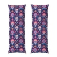 thumbnail image 1 of Balery leaf flower Skull colorful Funda Protectora para Almohada Corporal de Algodón Hipoalergénico con Cierre(55 x 21 pulgadas), Almohadas No Incluidas, 1 of 7