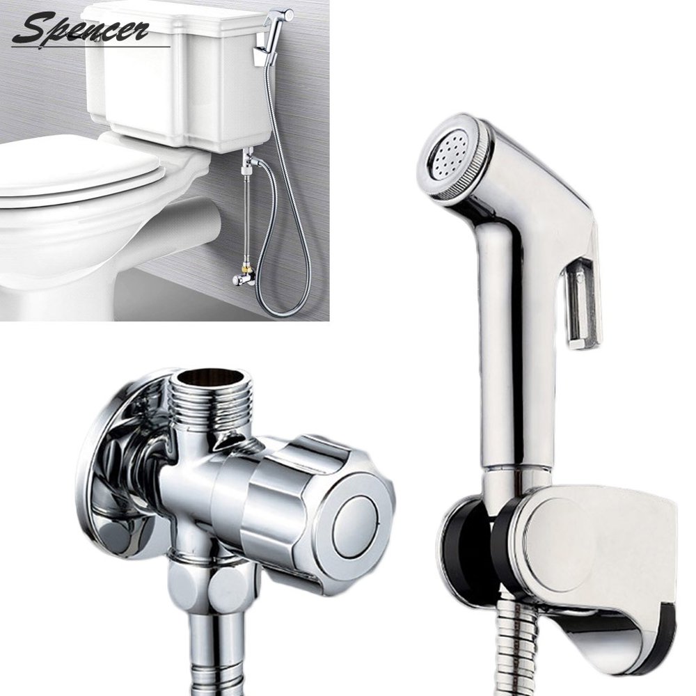 Spencer Portable Stainless Steel Handheld Bidet Toilet Sprayer Kit with