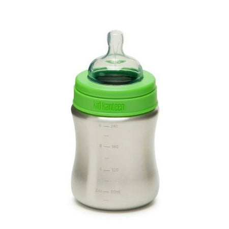 Klean Kanteen 9 oz. Baby Bottle with Medium Flow Nipple - Brushed Stainless