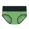 thumbnail image 6 of HUPOM Cotton Underwear For Women Womens Silk Underwear Medium waist Elastic Waist Solid Briefs Green 5XL, 6 of 6