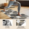 thumbnail image 4 of Gray White Gold Marble Pattern Hot Yoga Mat Towel Non Slip for Hot Yoga - Quick-Drying Yoga Mat Cover with 4 Corner Pockets with Travel Bag - Hot Yoga Towel Non Slip 74"x26", 4 of 6