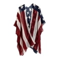 thumbnail image 5 of Heydday Women's American Flag Kimono Cover Up, 4th of July Patriotic Beachwear, Open Front Loose Cardigan Swimsuit Wrap (Red6/One Size), 5 of 5