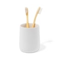 thumbnail image 1 of Soporte para cepillos de dientes y pasta de dientes, diseño de tejo, blanco mate, 1 of 7