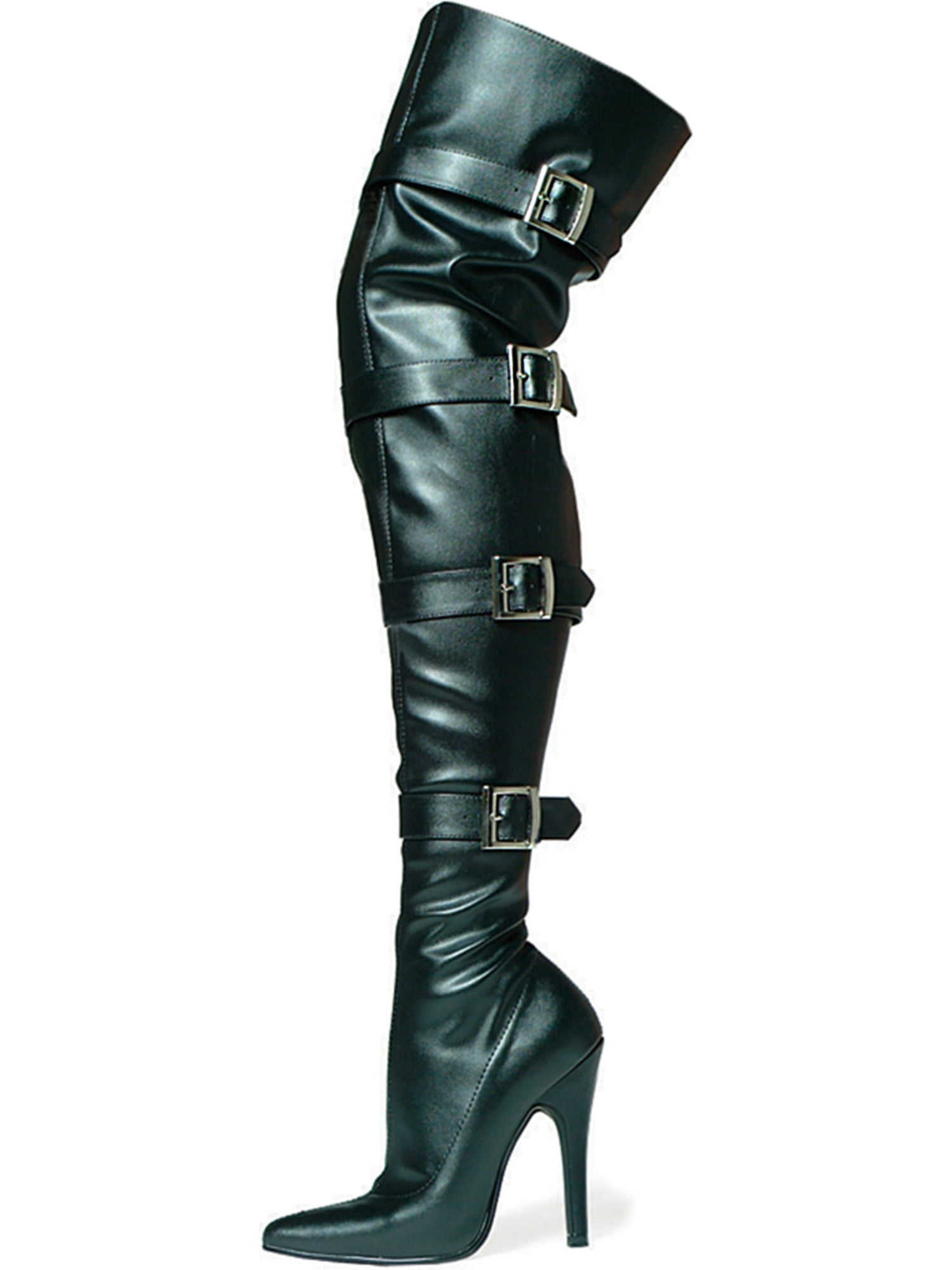 thigh high buckle boots