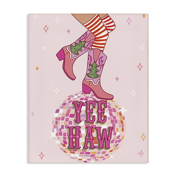 Stupell Industries Eclectic Yeehaw Christmas Cowboy Canvas Art, 16 x 20, by Arrolynn Weiderhold