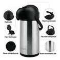 thumbnail image 2 of Termo Para Cafe Vencort Grande Acero Inoxidable Dispensador 3 Lts Xtellar Color Negro, 2 of 3