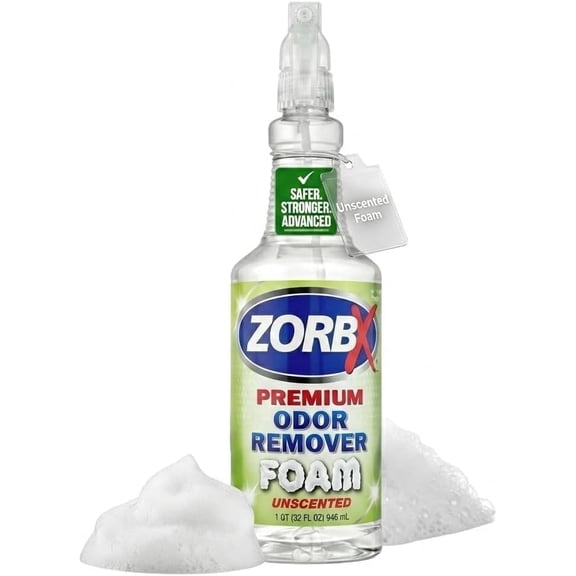 ZORBX Unscented Odor Remover Spray for Hospitals & Healthcare Dog, Cat, Car & Carpet Deodorizer (32oz)